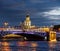 White nights in Saint Petersburg: view of the Neva river