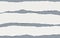 White oblong lined paper strips with torn edges in horizontal position, paper for note are on gray background. Vector