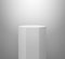 White octagon empty cylinder shape, 3d exhibit displays. Spotlight illuminates pedestal. 3D render