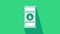 White Oil barrel line icon isolated on green background. Oil drum container. For infographics, fuel, industry, power
