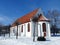 White old rebuild church, Lithuania