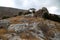 A white, old, villiage house on the top of the hill in Calymnos IslandÃ¦