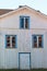 White Old weathered shed