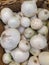 White onions. Multiples. Flatlay top view. In a supermarket, at home. Vitamin vegetable cuisine