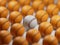 White Orange Grid Baseball Stand Out Unique Leadership Individuality Close Up Macro Shot 3D Illustration Render