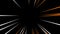 White orange radial shining speed line. Abstract fast motion in black background.