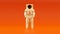 White Orange Spacewoman Spaceman Spacewalk Suit Astronaut Cosmonaut