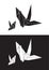 White origami crane, bird, paperâ€“ Stock Illustration