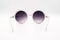 White oversized plastic sunglasses