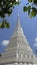 White Pagoda With Bodhi Leaf