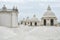 White painted domes and rooftop of Leon Cathedral of the Assumption of Mary