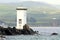 White painted square towers lighthouse