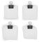 White paper binder clips on a white background.