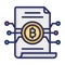 White paper, bitcoin paper, documents, blockchain fully editable vector icons