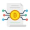 White paper, bitcoin paper, documents, blockchain fully editable vector icons