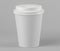 White Paper Coffee Cup Mockup on Isolated Background