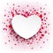 White Paper Heart Pink Background Confetti