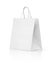 white paper kraft shopping bag isolated on white