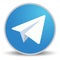 White paper plane on blue background. Vector illustration. Telegram icon