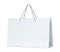 White paper shopping bag isolated on white