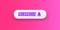 White paper subscribes button with ring bell isolated on stylish pink background. Subscribe banner template with white