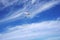 White parachute canopy against the background of unusual clouds