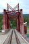 White Pass and Yukon Route railway bridge located in Carcross, Yukon Territories, Canada.