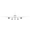 White Passenger Airplane. Front View. Vector