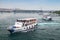 White passenger ferries. Istanbul, Turkey