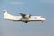 White passenger turboprop aircraft