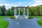 White pavilion at Queens park in Invercargill, New Zealand