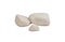 White pebble stone on white background