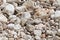 White pebbles background