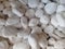 White pebbles with copy space for text