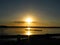 White pelicans at Ding Darling Wildlife Refuge, Sanibel, Florida at sunset