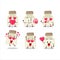 White pepper bottle cartoon character with love cute emoticon