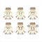 White pepper bottle cartoon character with various angry expressions