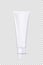 White perfume cream tube with mirror reflection isolated on transparent background.