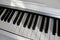 White piano keys are waiting for music