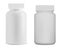 White pill bottle mockup. Medicine supplement container