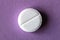 White pills macro Medicine concept