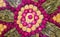 White and pink Globe amaranth decoration