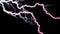 White and pink thunder zap strike background