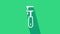 White Pipe adjustable wrench icon isolated on green background. 4K Video motion graphic animation