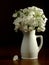 White pitcher & flowers