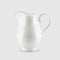 White pitcher isolated on grey background