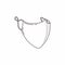 White plain face mask surgery mask illustration vector