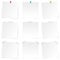 White plain stickers - set of stickers - notes - noteboard - reminder - to do list