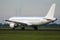 White plane taxiing in Amsterdam Airport Schiphol AMS