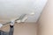 White plaster wall pattern for texture popcorn ceiling removet